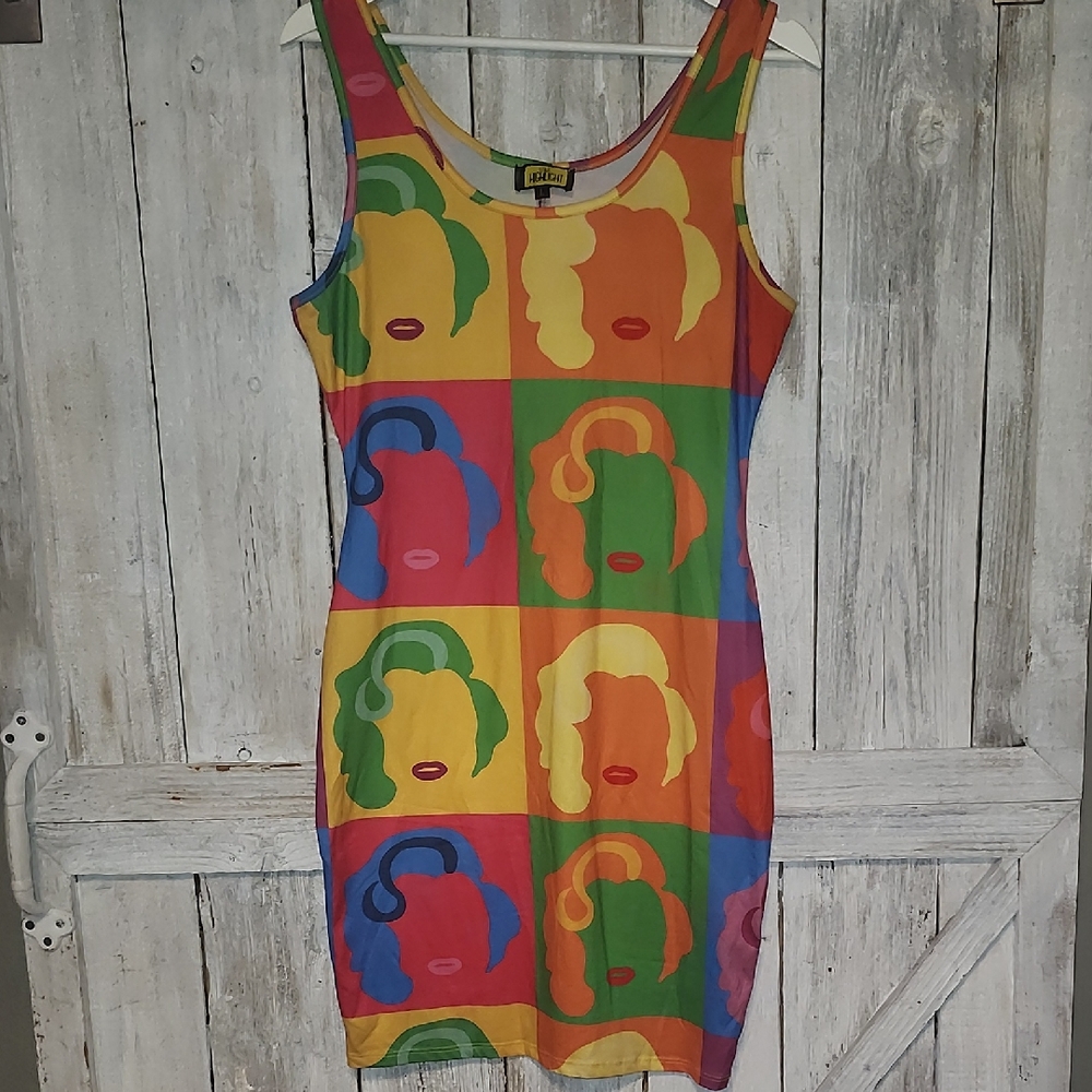 Colorful Graphic Mini Dress